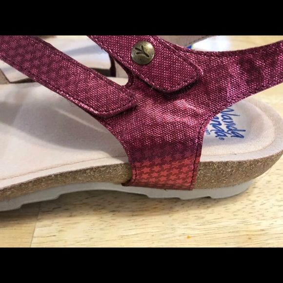 wanda panda Shoes Nwt Leather Metallic Berry Wanda Panda Sandals Made In Spain 5 Poshmark